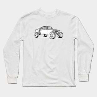 Rally Buggy Dune Wireframe Long Sleeve T-Shirt